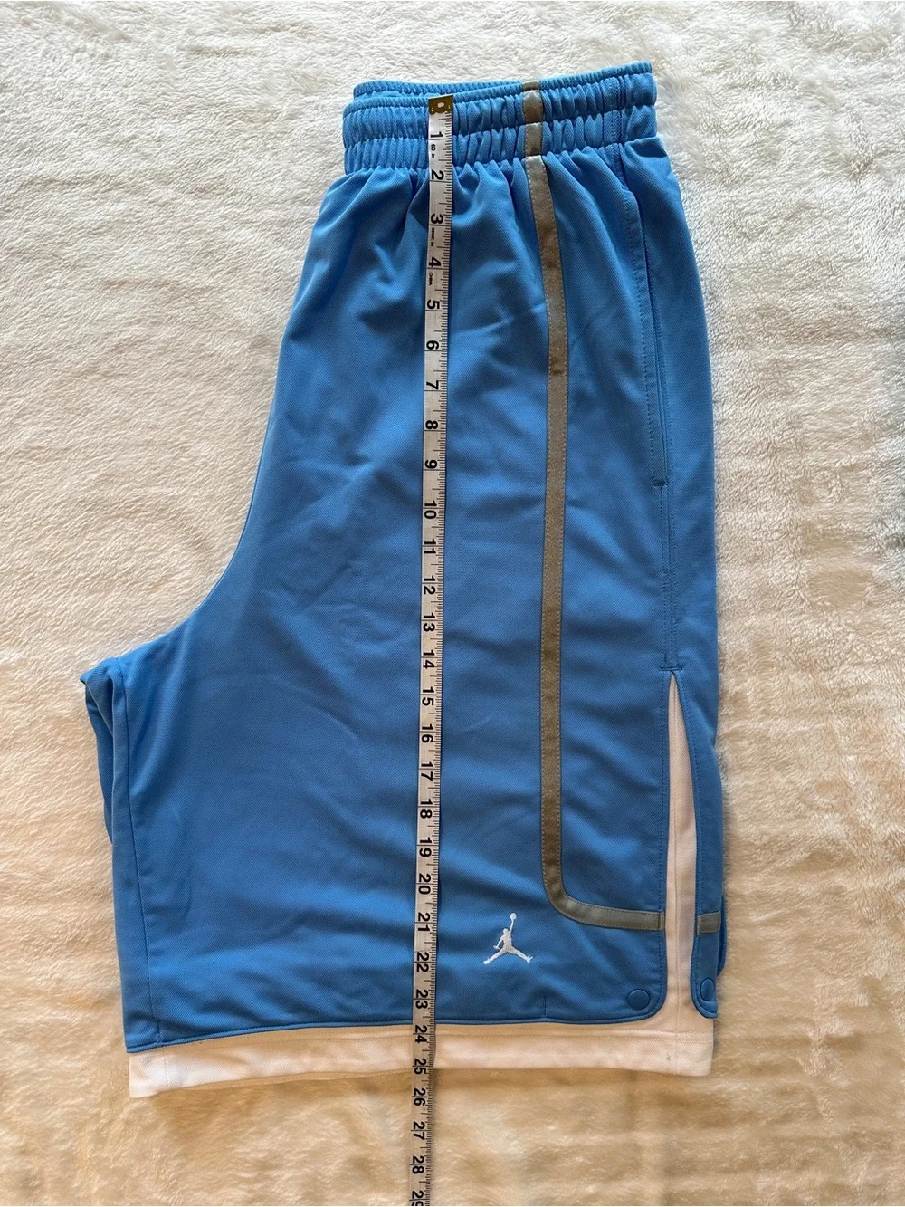 Vintage Jordan Brand UNC Powder Blue Basketball Tearaway Snap Shorts - Men’s XL